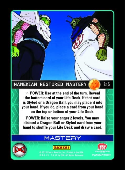 Namekian Restored Mastery — Panini: Evolution card