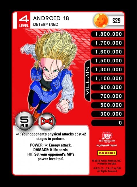 Android 18 - Determined — Panini: Evolution card