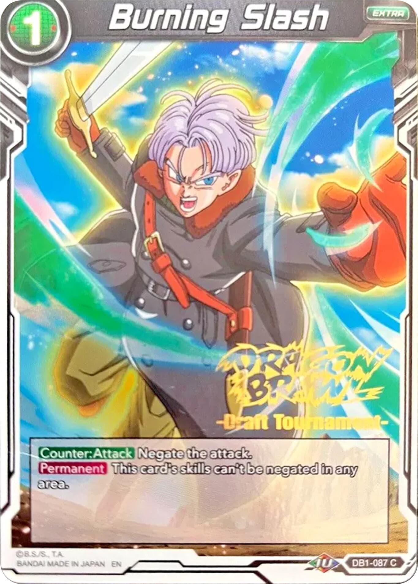 Burning Slash (Dragon Brawl Draft Tournament Gold Stamped) — Promotion Cards card