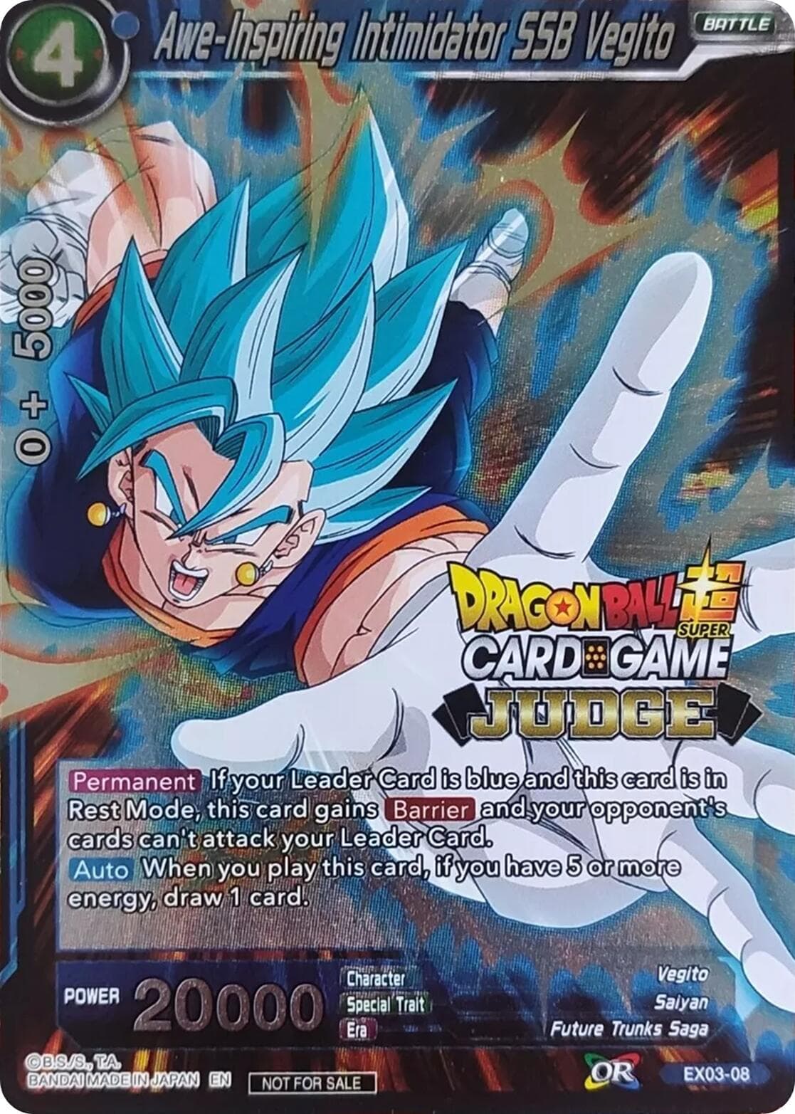 Awe-Inspiring Intimidator SSB Vegito — Judge Promotion Cards card