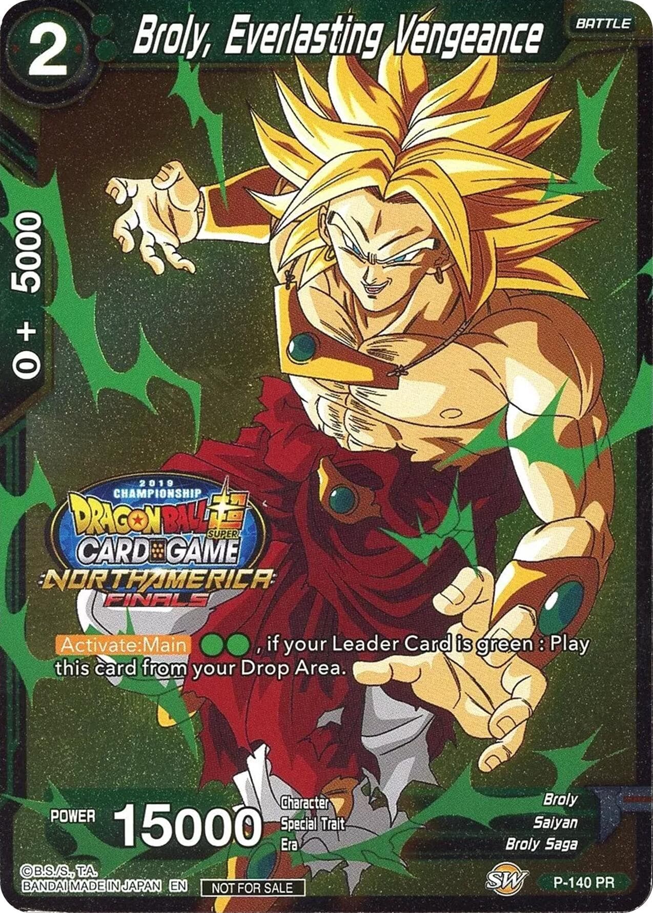 Broly, Everlasting Vengeance (Championship Final 2019) — Tournament Promotion Cards card