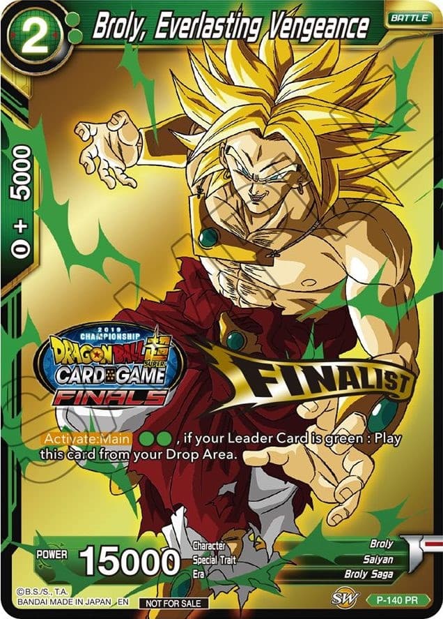 Broly, Everlasting Vengeance (Championship Final 2019) (Finalist) — Tournament Promotion Cards card