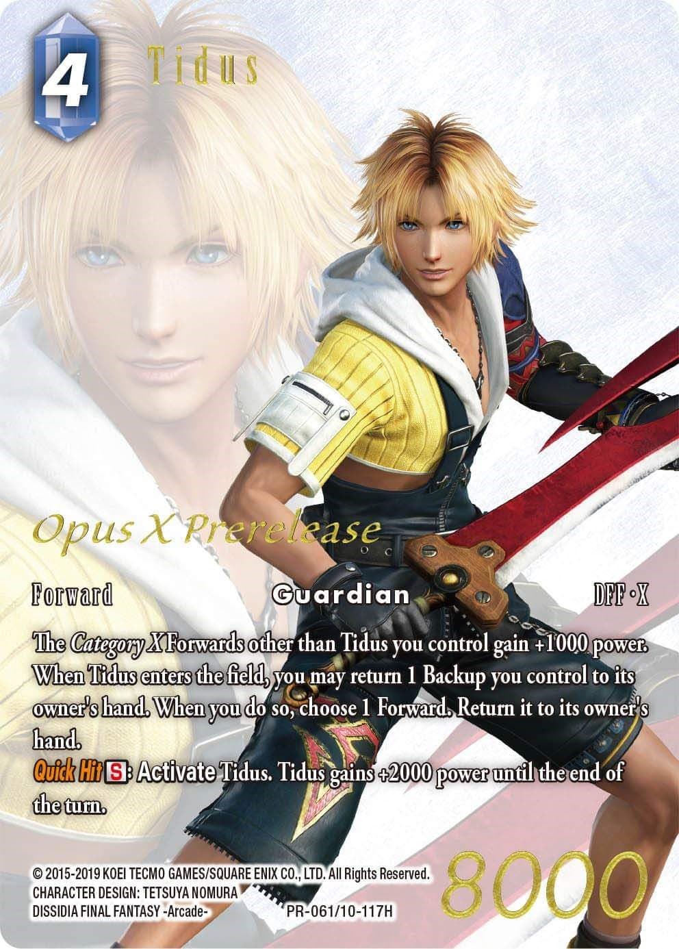 Tidus (Prerelease Promo) — FF: Promo Cards card