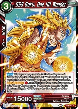 SS3 Goku, One Hit Wonder — Malicious Machinations Pre-Release Cards card