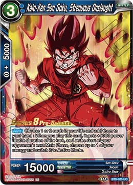 Kaio-Ken Son Goku, Strenuous Onslaught — Malicious Machinations Pre-Release Cards card