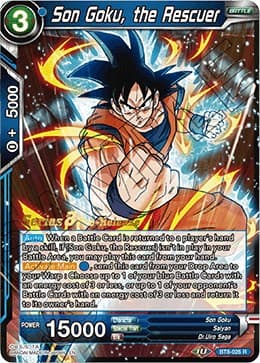 Son Goku, the Rescuer — Malicious Machinations Pre-Release Cards card