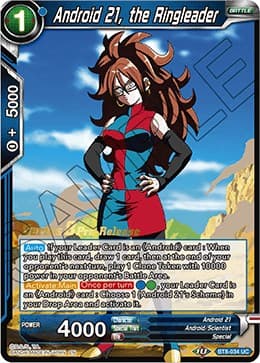 Android 21, the Ringleader — Malicious Machinations Pre-Release Cards card