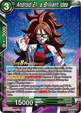 Android 21, a Brilliant Idea — Malicious Machinations Pre-Release Cards card