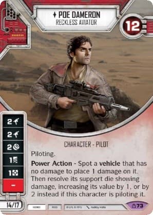 Poe Dameron - Reckless Aviator — Covert Missions card