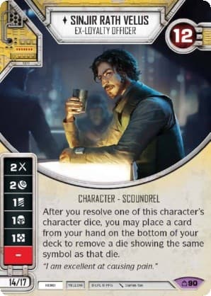 Sinjir Rath Velus - Ex-Loyalty Officer (Card Only) — Covert Missions card