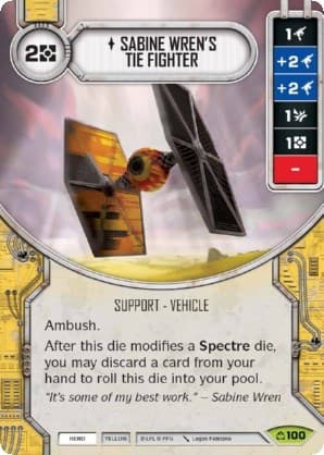Sabine Wren's TIE Fighter — Covert Missions card