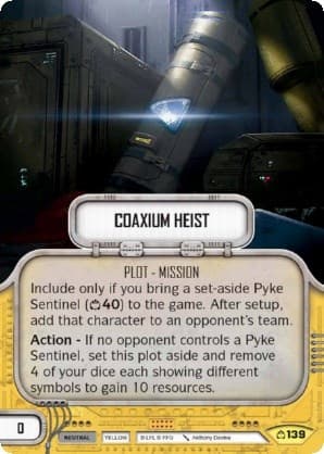 Coaxium Heist — Covert Missions card