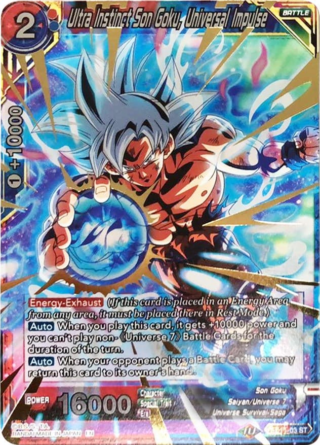 Ultra Instinct Son Goku, Universal Impulse (Gold Stamped) — Universal Onslaught card
