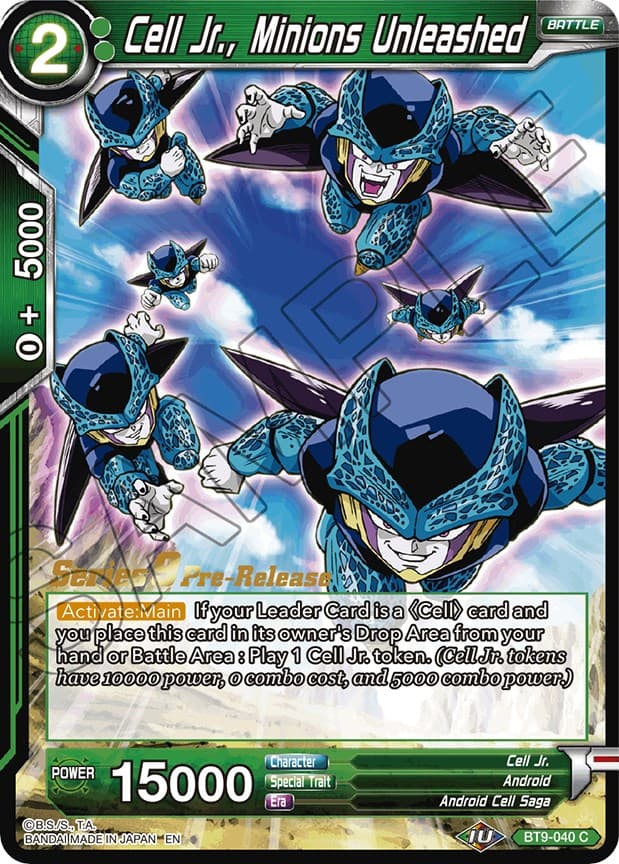 Cell Jr., Minions Unleashed — Universal Onslaught Pre-Release Cards card