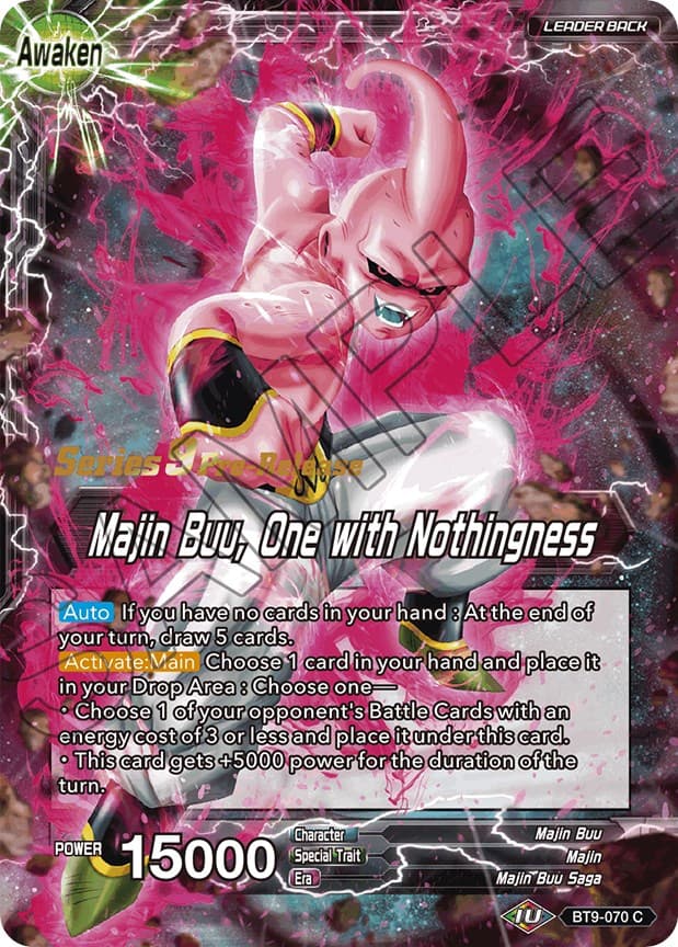 Bibidi // Majin Buu, One with Nothingness — Universal Onslaught Pre-Release Cards card