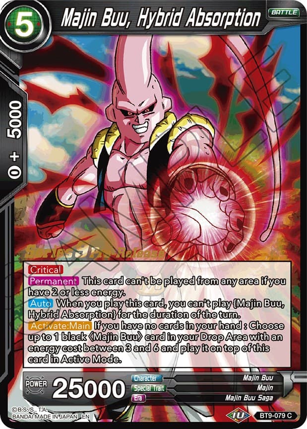 Majin Buu, Hybrid Absorption — Universal Onslaught Pre-Release Cards card