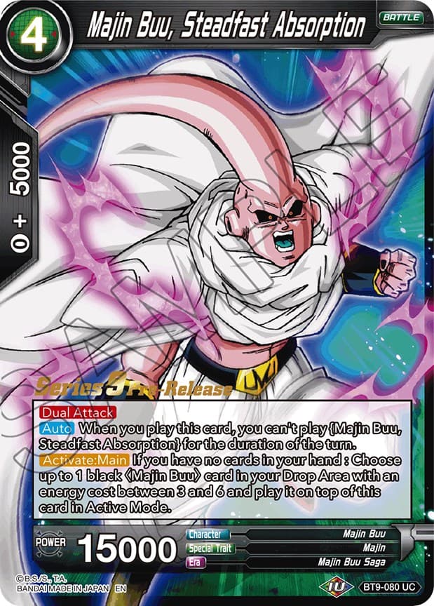 Majin Buu, Steadfast Absorption — Universal Onslaught Pre-Release Cards card