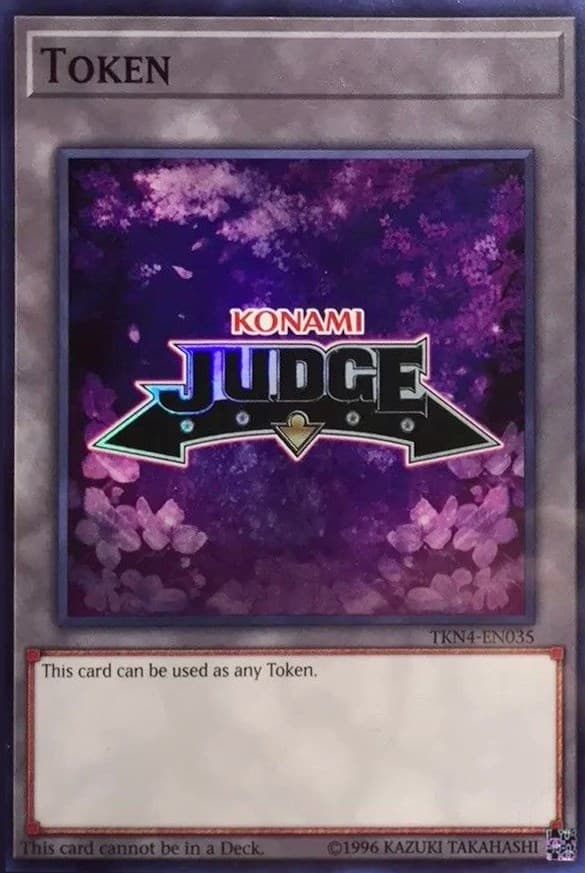 Official Judge Token: TKN4-EN035 — Judge Promotional Cards card