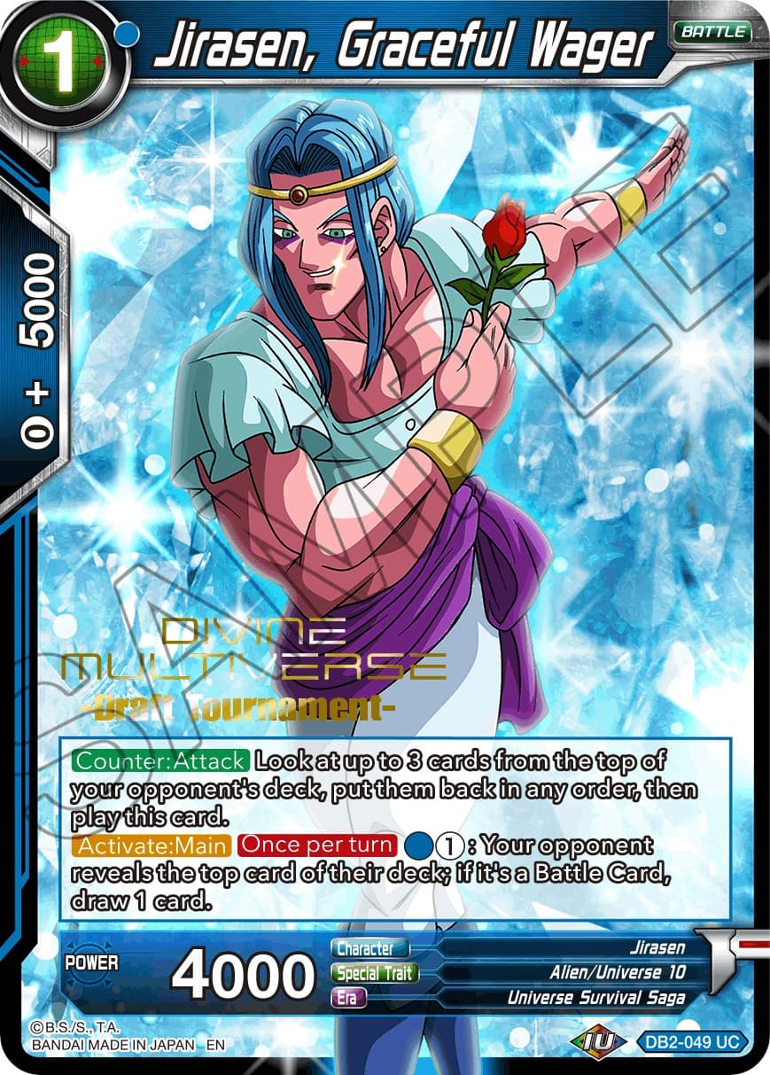 Jirasen, Graceful Wager (Divine Multiverse Draft Tournament) — Tournament Promotion Cards card