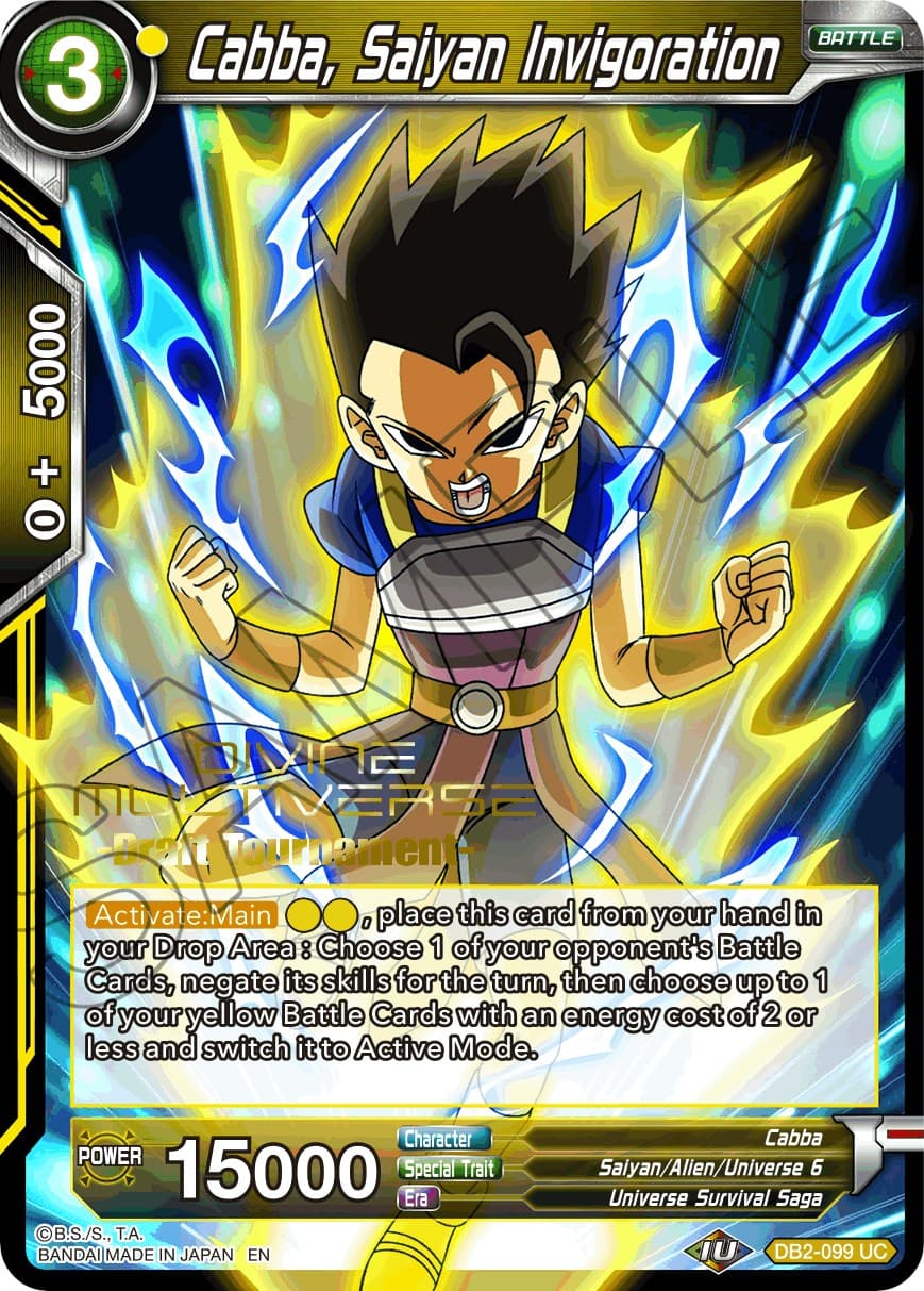 Cabba, Saiyan Invigoration (Divine Multiverse Draft Tournament) — Tournament Promotion Cards card