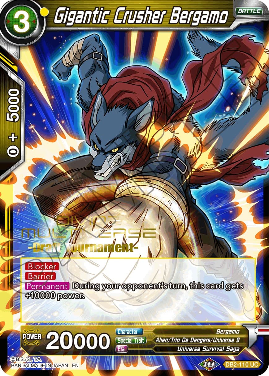 Gigantic Crusher Bergamo (Divine Multiverse Draft Tournament) — Tournament Promotion Cards card