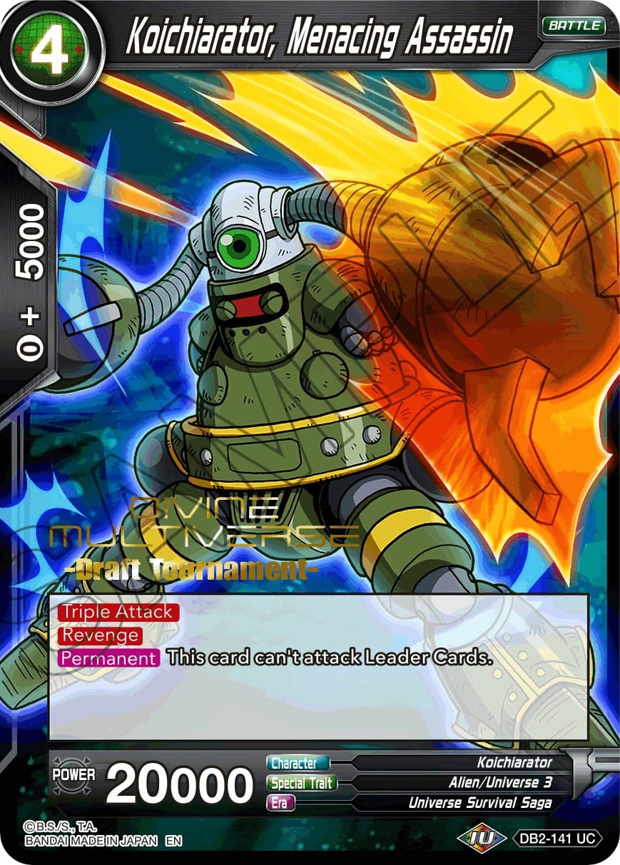 Koichiarator, Menacing Assassin (Divine Multiverse Draft Tournament) — Tournament Promotion Cards card
