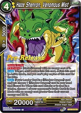 Haze Shenron, Venomous Mist — Rise of the Unison Warrior Pre-Release Cards card