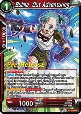 Bulma, Out Adventuring — Rise of the Unison Warrior Pre-Release Cards card