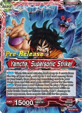 Yamcha // Yamcha, Supersonic Striker — Rise of the Unison Warrior Pre-Release Cards card