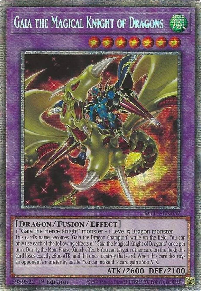Gaia the Magical Knight of Dragons (Starlight Rare) — Rise of the Duelist card