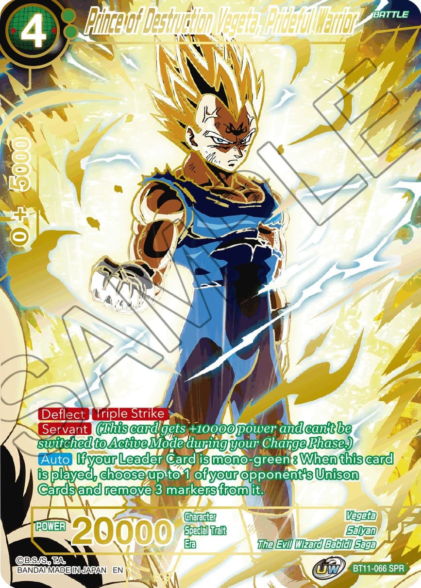 Prince of Destruction Vegeta, Prideful Warrior (SPR) — Vermilion Bloodline card