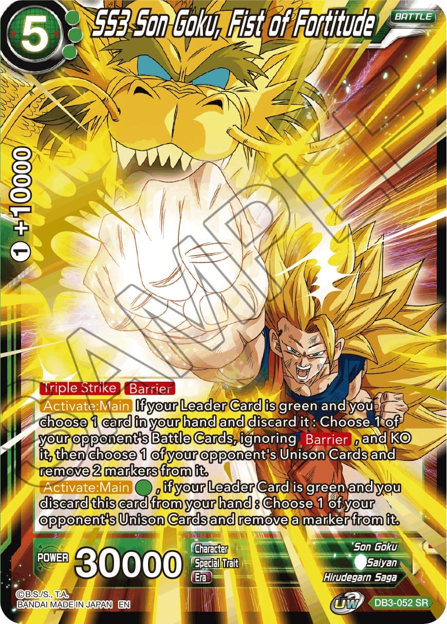 SS3 Son Goku, Fist of Fortitude — Draft Box 06 - Giant Force card