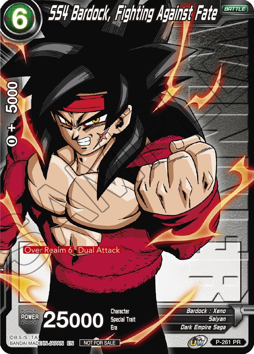SS4 Bardock, Fighting Against Fate (Winner Stamped) — Tournament Promotion Cards card