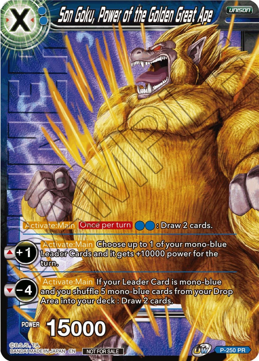 Son Goku, Power of the Golden Great Ape (Winner Stamped) — Tournament Promotion Cards card