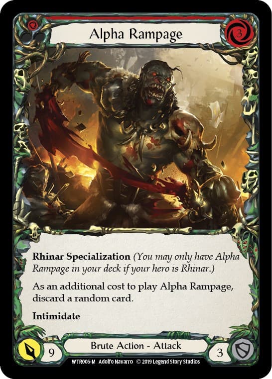 Alpha Rampage — Welcome to Rathe card
