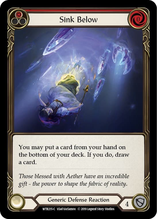 Sink Below (Red) — Welcome to Rathe card