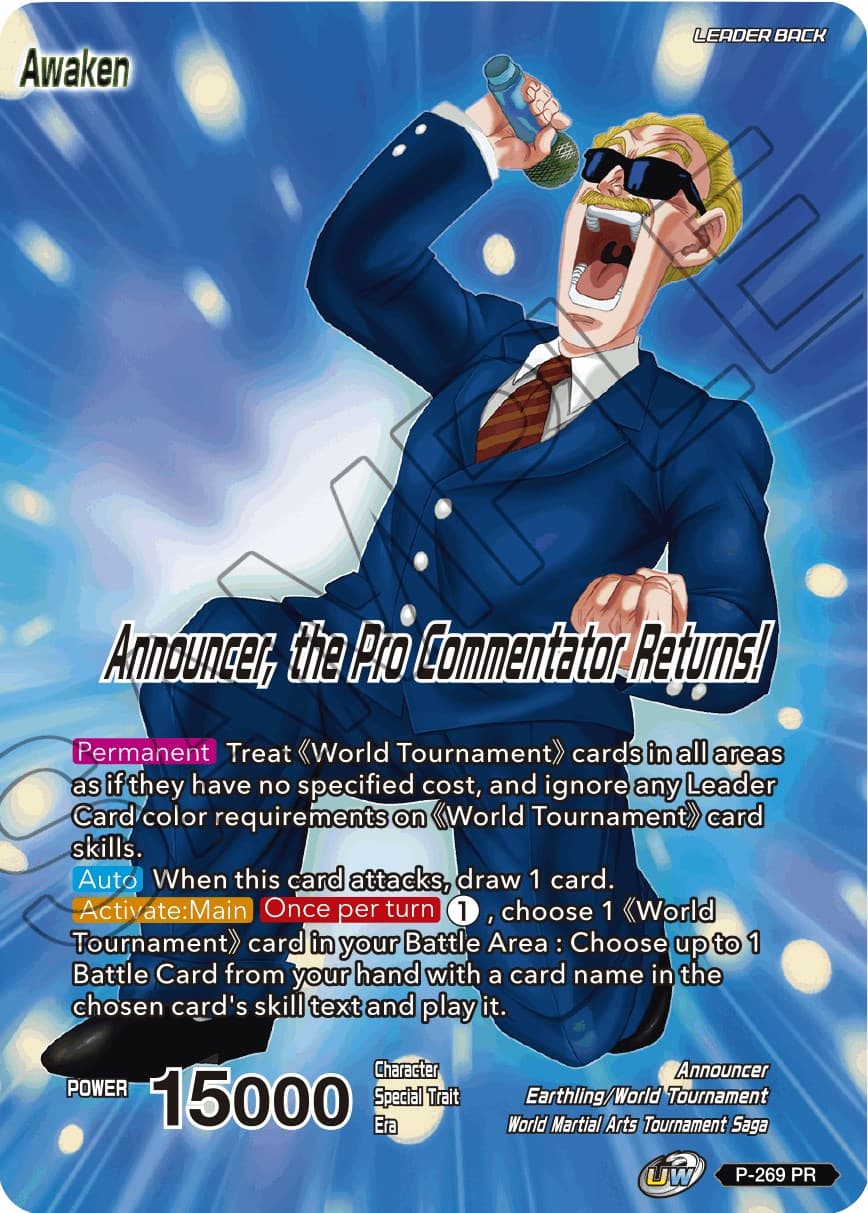 Announcer // Announcer, the Pro Commentator Returns! (Vicious Rejuvenation Revival Pack) — Promotion Cards card