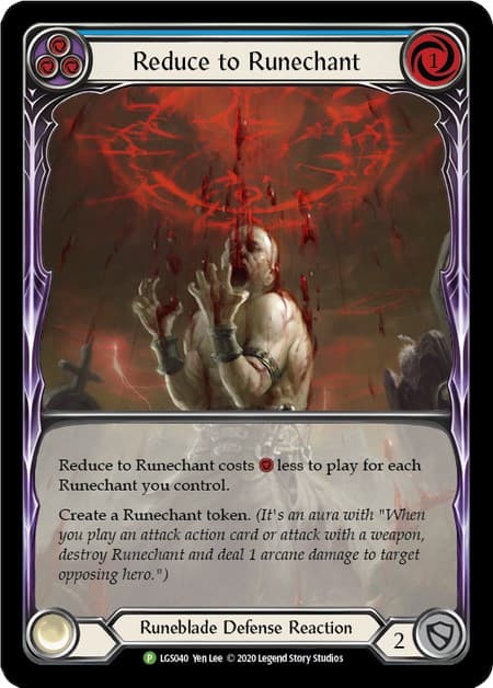 Reduce to Runechant (Blue) - LGS040 — Flesh and Blood: Promo Cards card