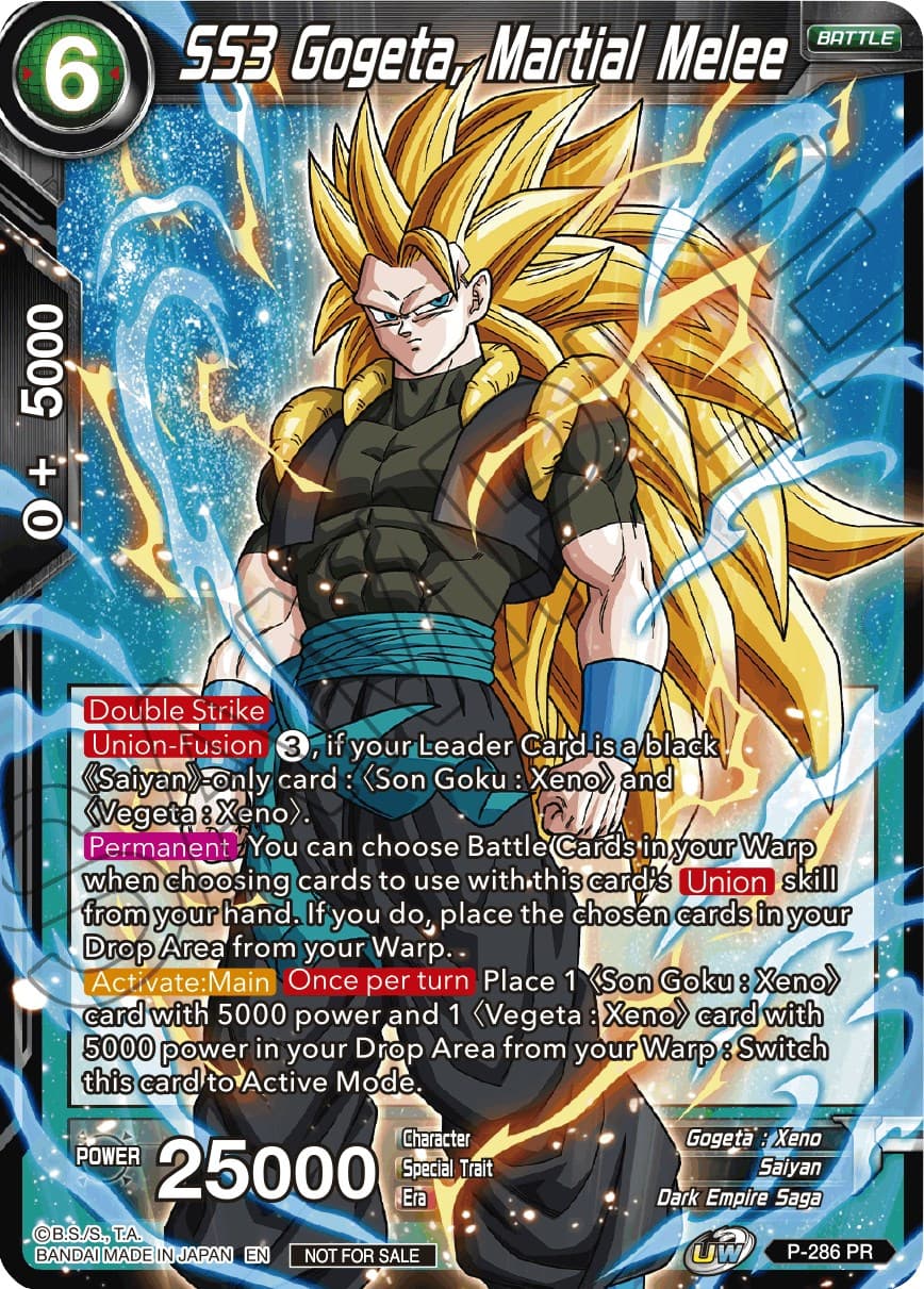 SS3 Gogeta, Martial Melee (Unison Warrior Series Tournament Pack Vol.3) — Tournament Promotion Cards card
