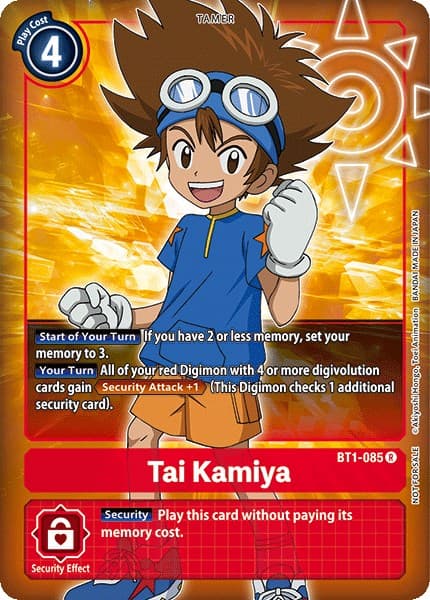 Tai Kamiya - BT1-085 (Box Topper) — Release Special Booster 1.0 card