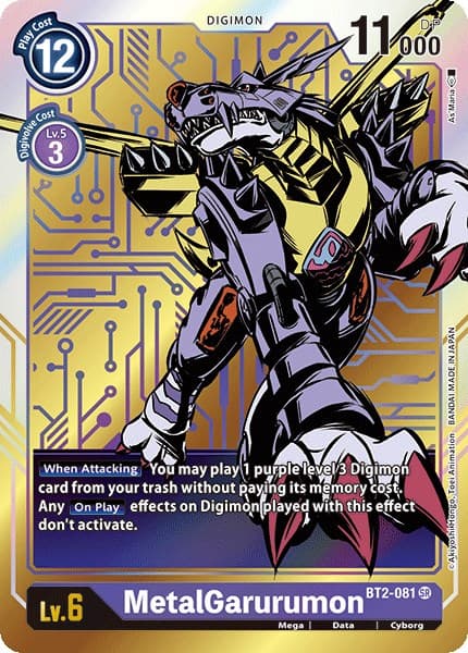MetalGarurumon - BT2-081 (Alternate Art) — Release Special Booster 1.0 card
