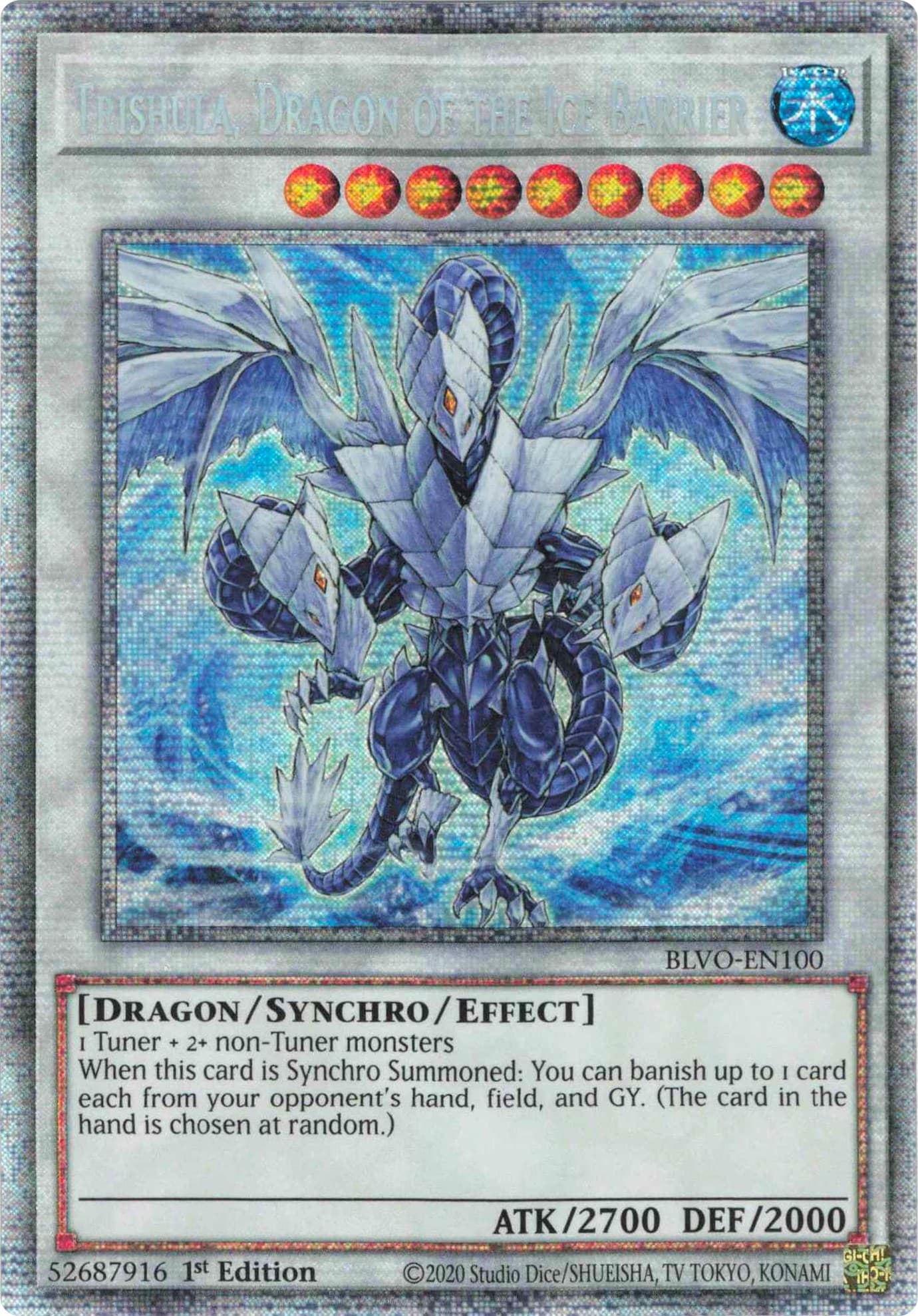 Trishula, Dragon of the Ice Barrier (Starlight Rare) — Blazing Vortex card