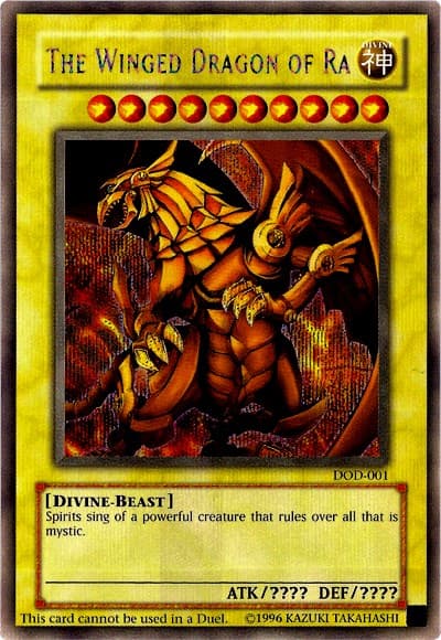 The Winged Dragon of Ra — Dawn of Destiny Xbox card