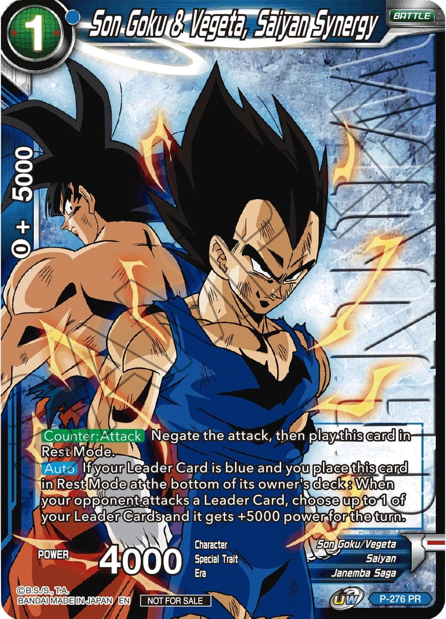 Son Goku & Vegeta, Saiyan Synergy (Unison Warrior Series Tournament Pack Vol.3) (Winner Stamped) — Tournament Promotion Cards card