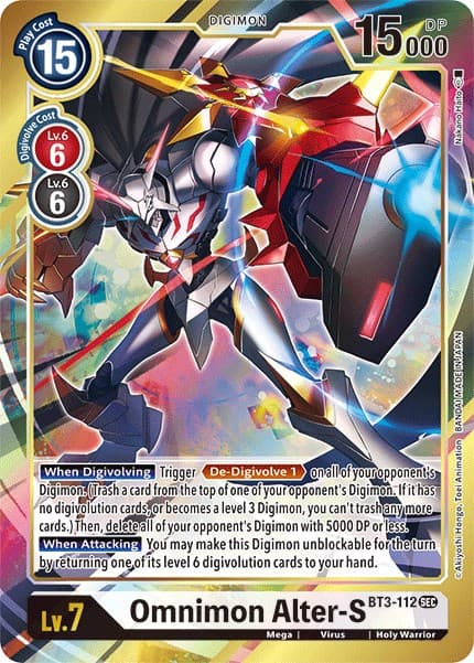 Omnimon Alter-S (Secret Rare) (Alternate Art) — Release Special Booster 1.5 card