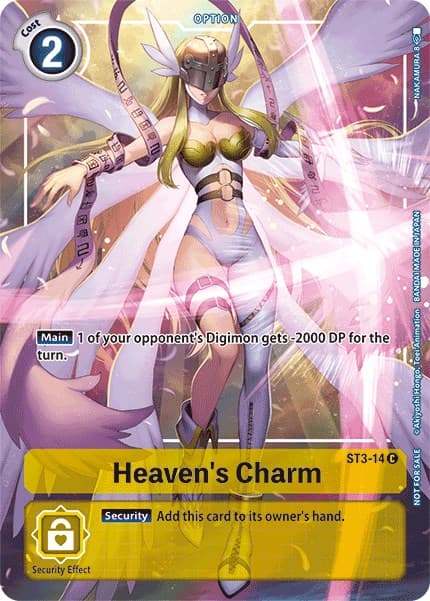 Heaven's Charm - ST3-14 (Tamer's Evolution Box) — Starter Deck 03: Heaven's Yellow card