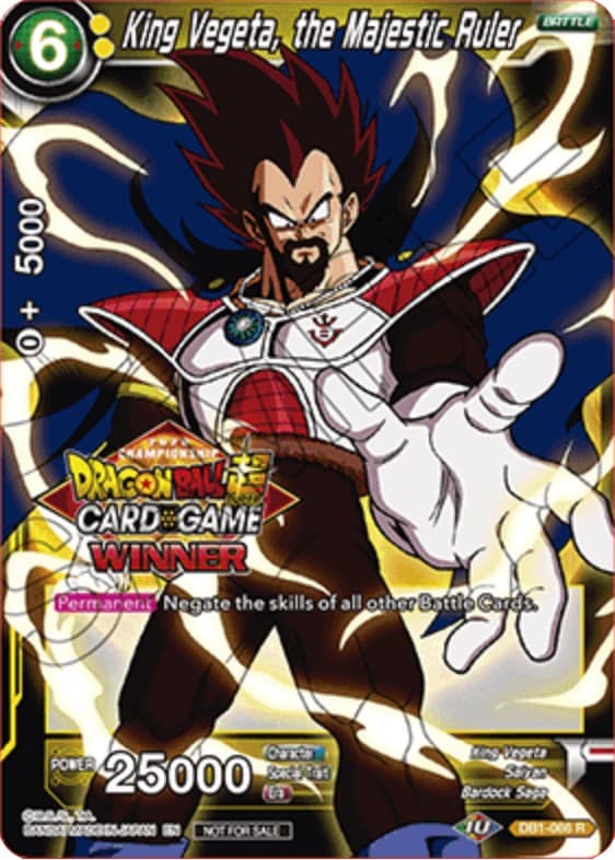King Vegeta, the Majestic Ruler (Winner Stamped) — Tournament Promotion Cards card