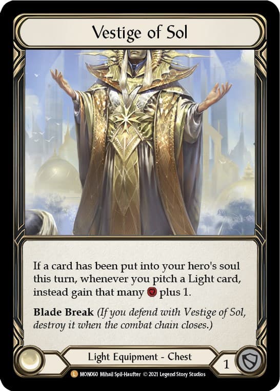 Vestige of Sol — Monarch card
