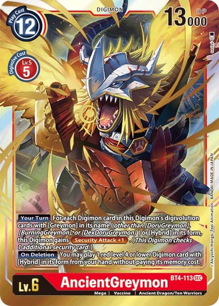AncientGreymon — Great Legend card