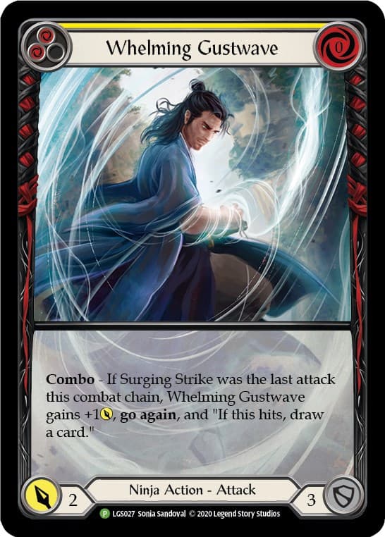 Whelming Gustwave (Yellow) - LGS027 — Flesh and Blood: Promo Cards card